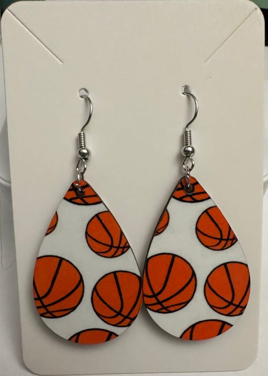 Basketball earrings